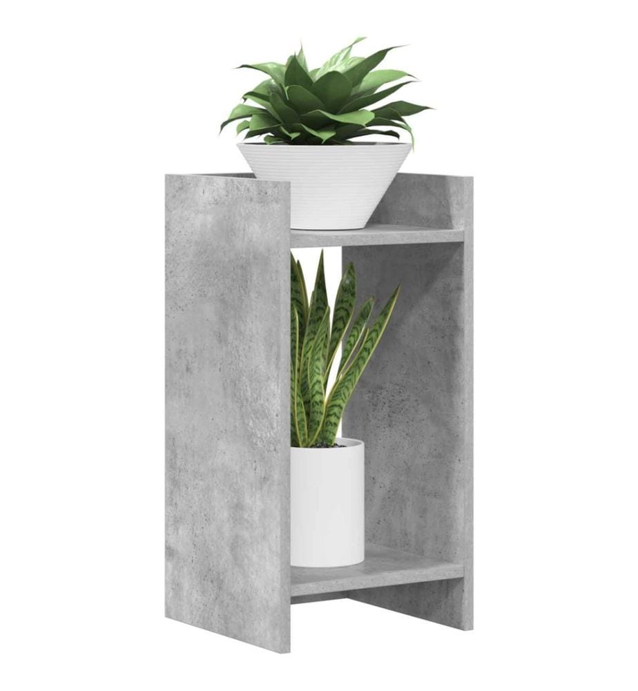 Support de Plante Gris Béton 30 x 30 x 60 cm Bois d'ingénierie