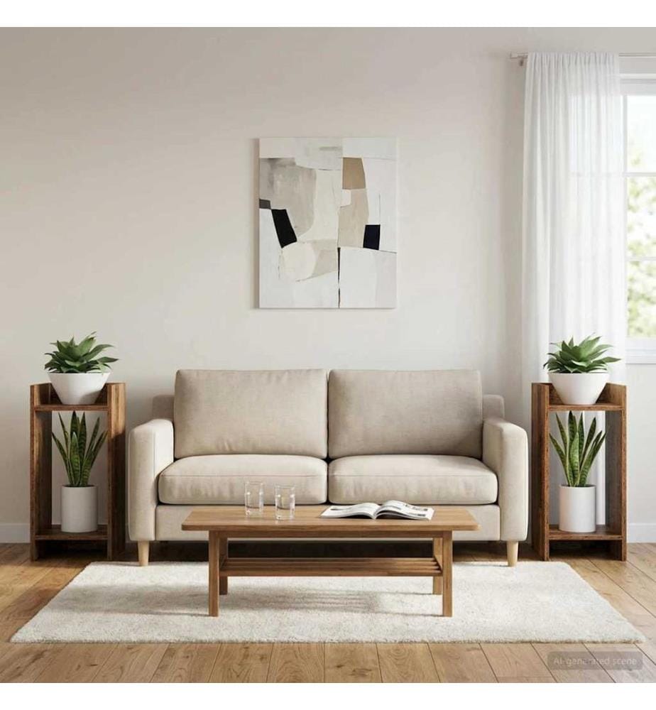 Support de Plante 2 pcs Bois ancien 30 x 30 x 60 cm