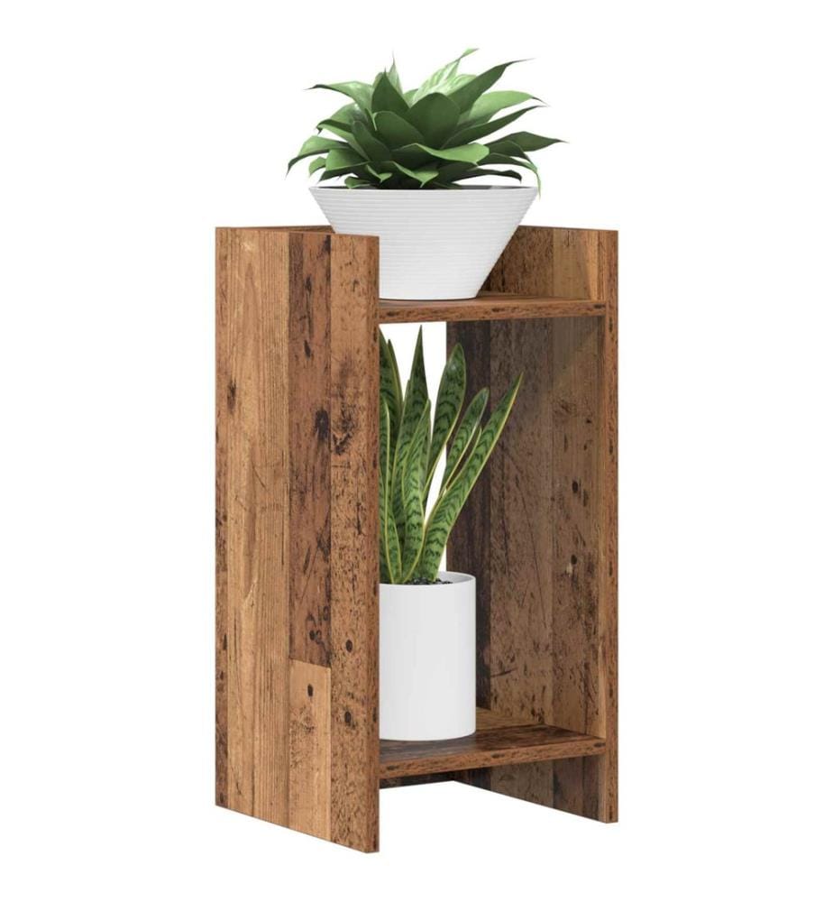 Support de Plante 2 pcs Bois ancien 30 x 30 x 60 cm