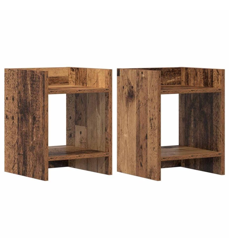 Support de Plante 2 pcs Bois ancien 30 x 30 x 40 cm