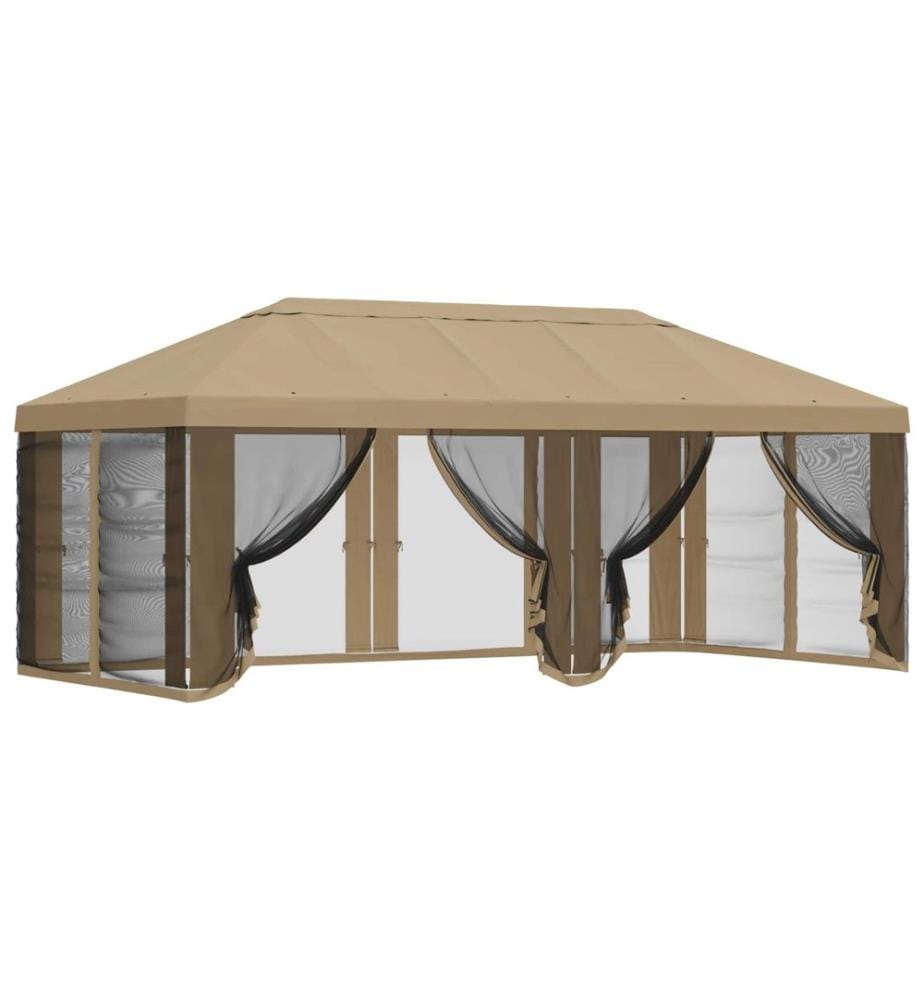 Housse de tonnelle avec murs latéraux Beige 600,5 x 300,5 cm