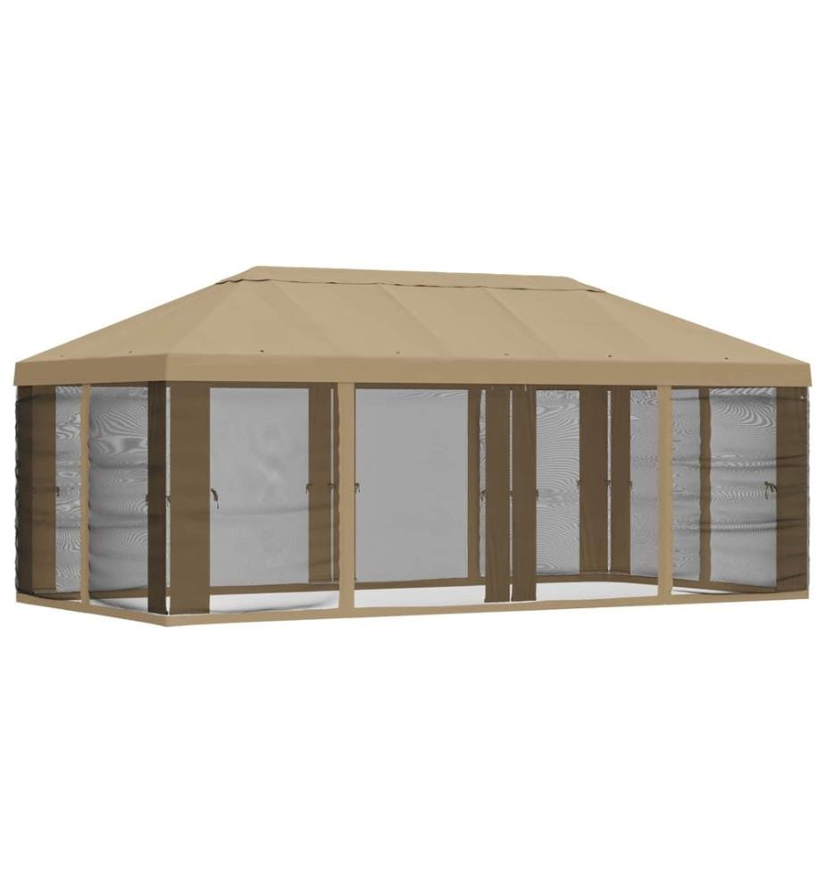 Housse de tonnelle avec murs latéraux Beige 600,5 x 300,5 cm