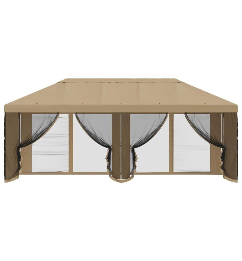 Housse de tonnelle avec murs latéraux Beige 600,5 x 300,5 cm