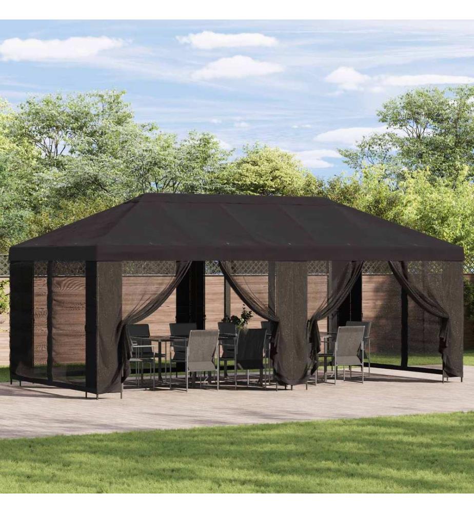 Housse de tonnelle avec murs latéraux Anthracite Polyester