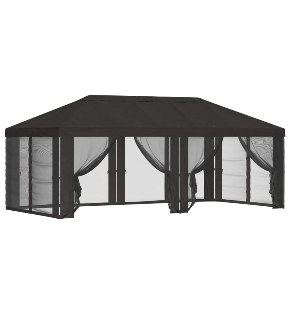 Housse de tonnelle avec murs latéraux Anthracite Polyester