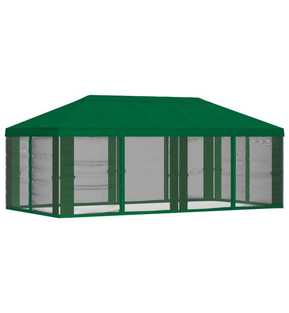 Housse de tonnelle avec murs latéraux Vert 600,5 x 300,5 cm