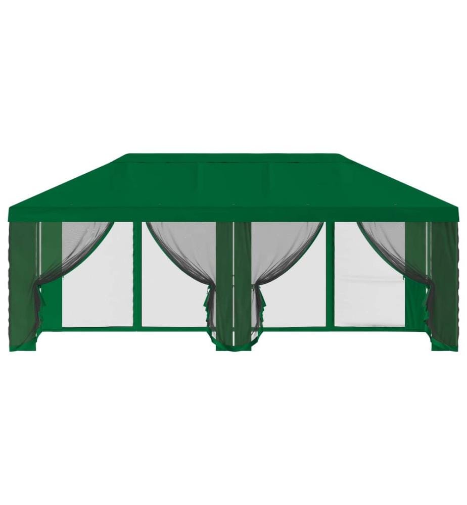 Housse de tonnelle avec murs latéraux Vert 600,5 x 300,5 cm