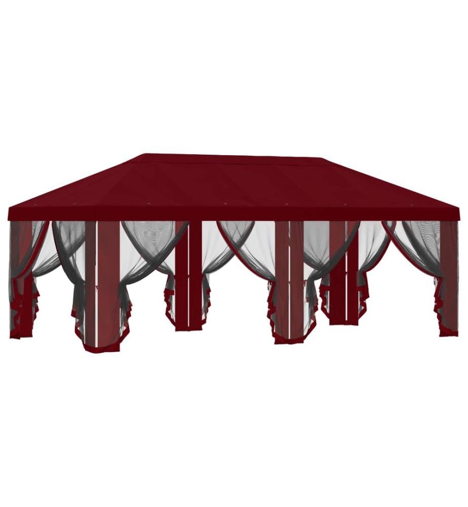 Housse de tonnelle avec murs latéraux Bordeaux 600,5 x 300,5 cm