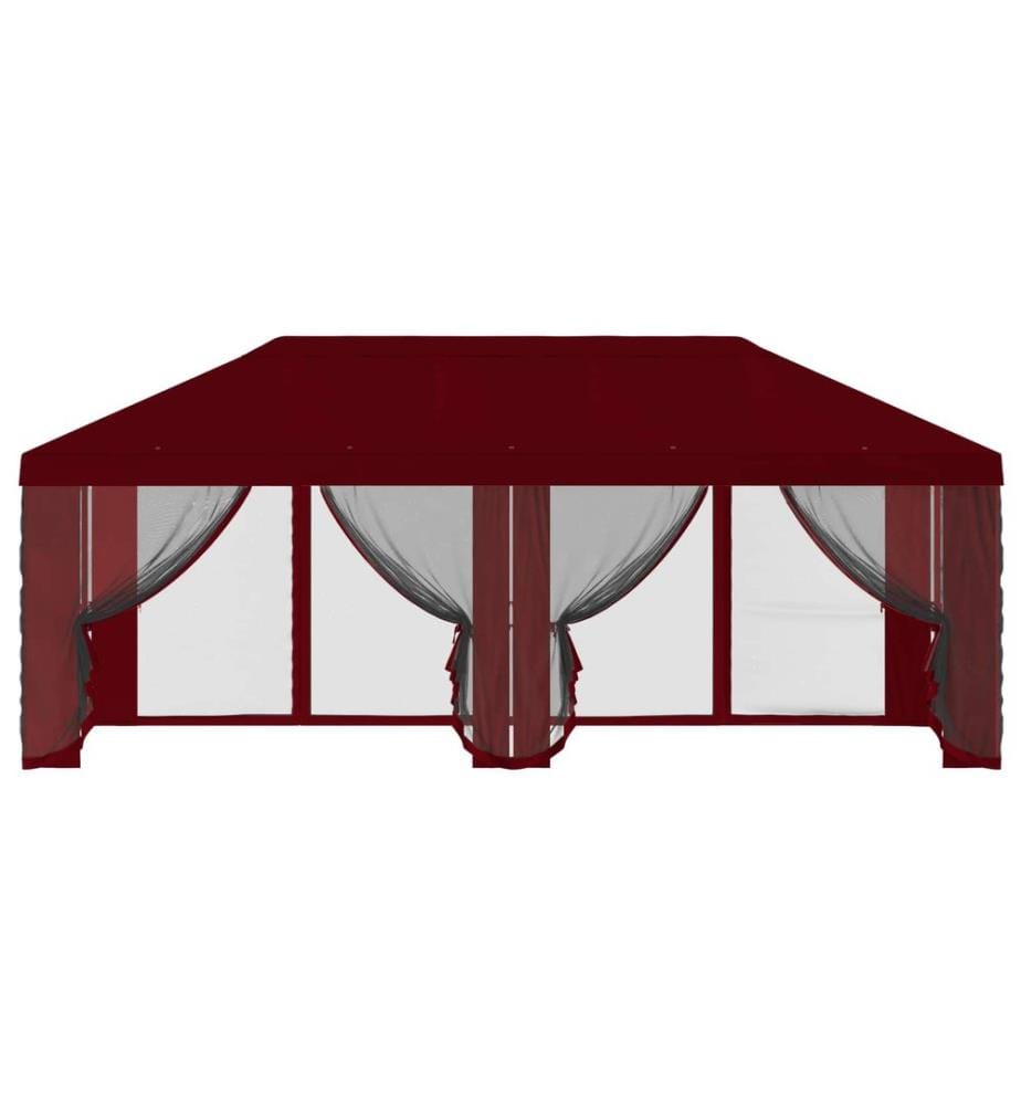 Housse de tonnelle avec murs latéraux Bordeaux 600,5 x 300,5 cm