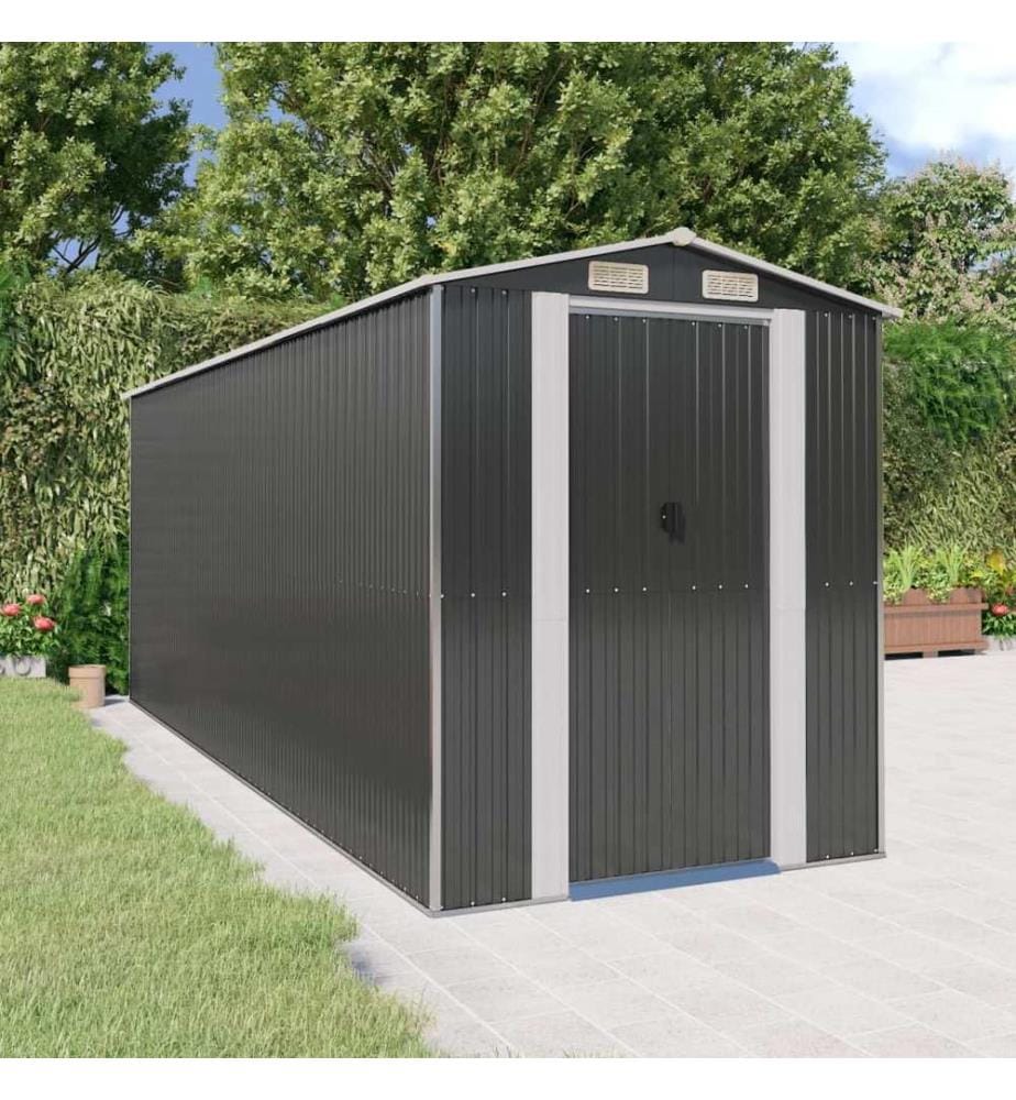 Abri de jardin Anthracite 192x523x223 cm Métal galvanisé