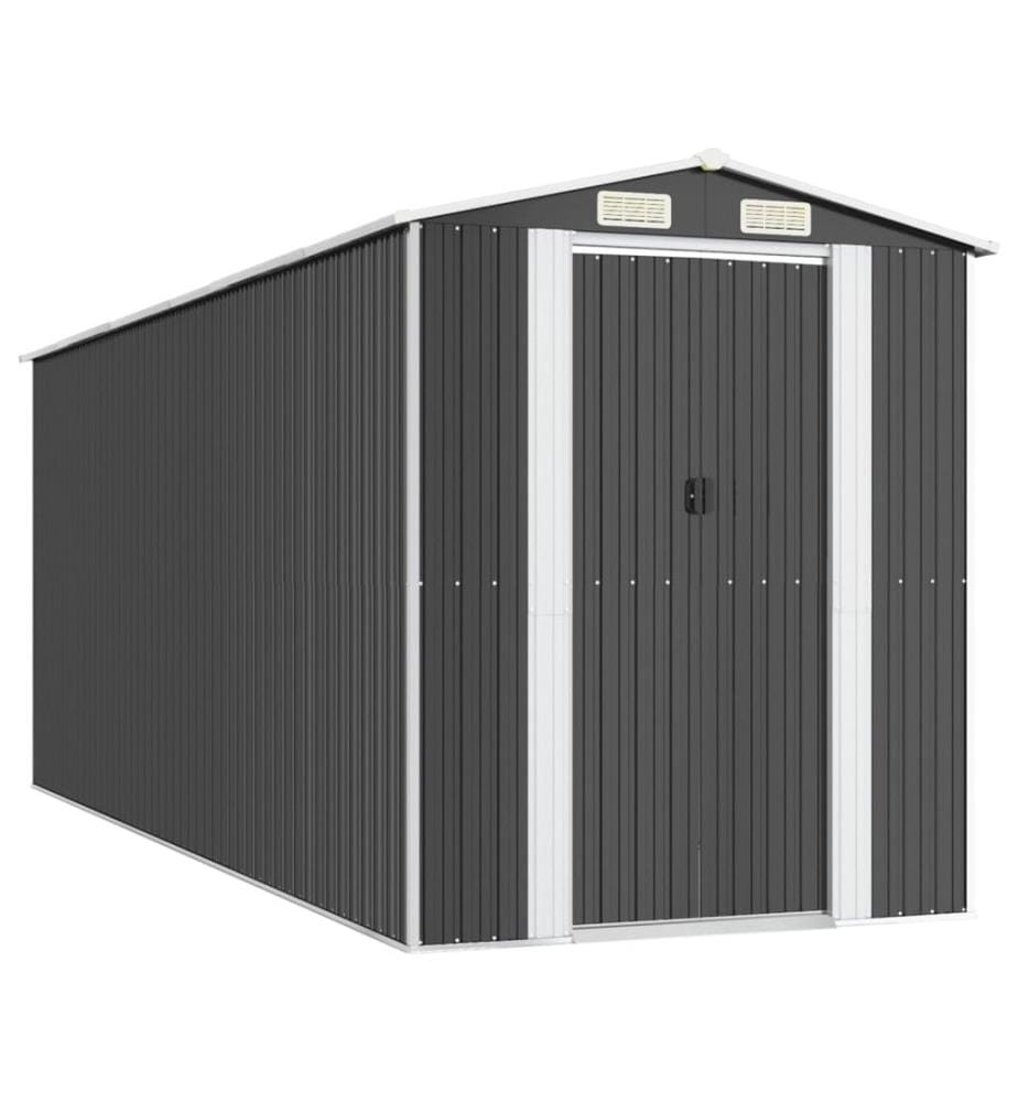 Abri de jardin Anthracite 192x523x223 cm Métal galvanisé