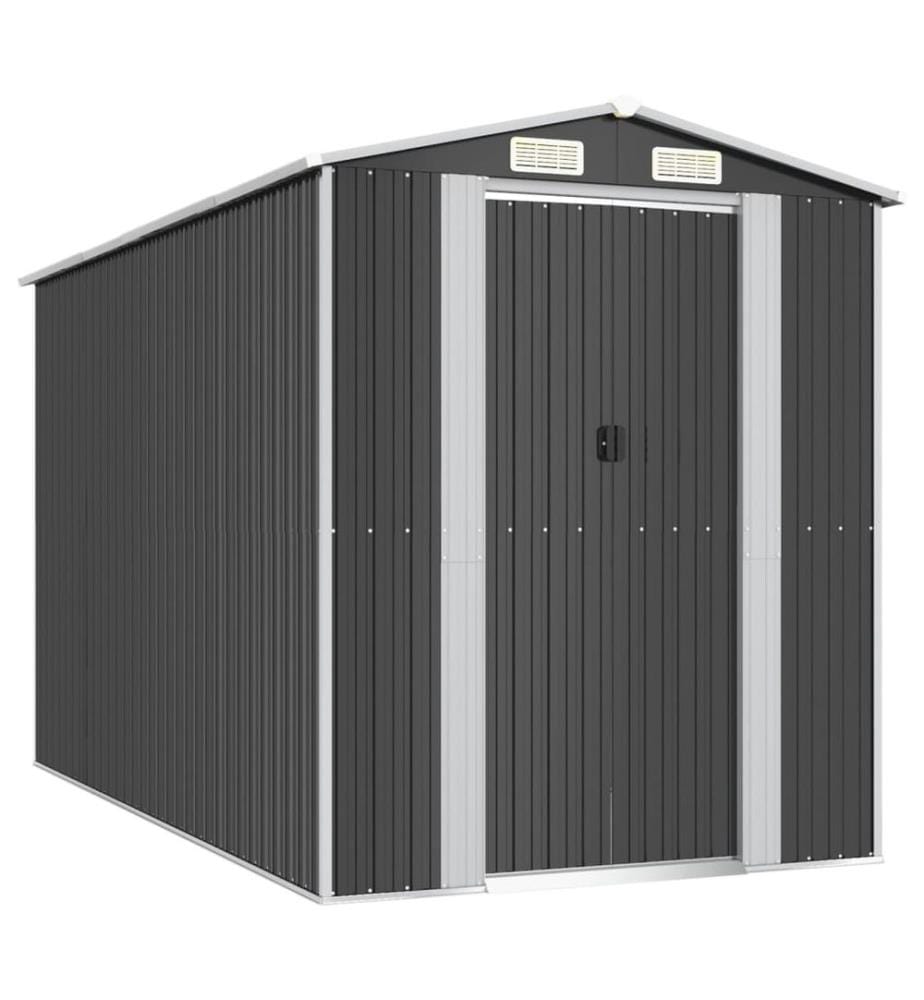 Abri de jardin Anthracite 192x357x223 cm Métal galvanisé