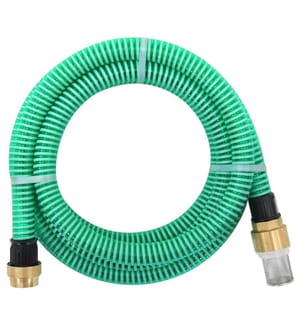 Tuyau d'aspiration avec raccords en laiton vert 1,1' 20 m PVC