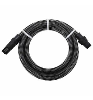 Tuyau d'aspiration avec raccords en PVC noir 1' 10 m PVC