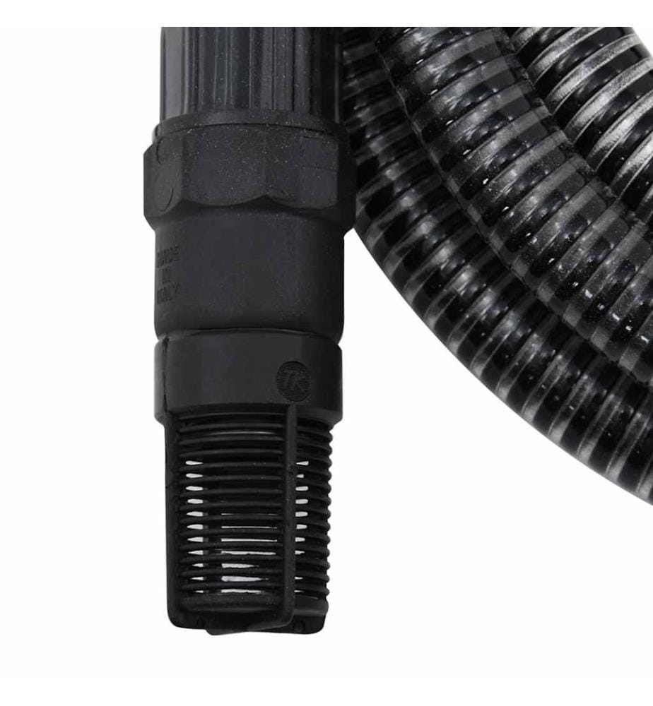 Tuyau d'aspiration avec raccords en PVC noir 1' 10 m PVC