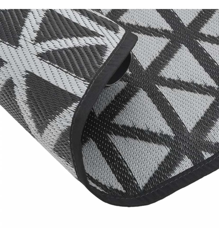 Outdoor-Teppich ARAKIL Schwarz Ø160 cm PP
