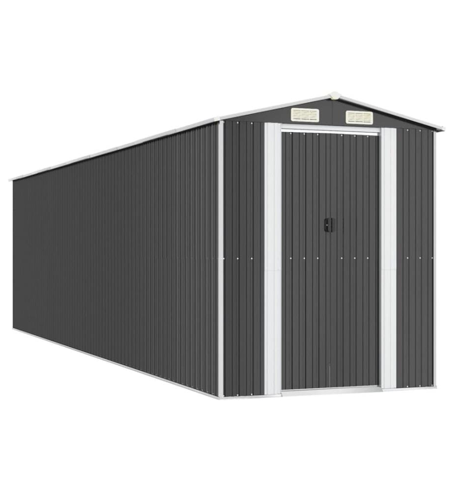 Abri de jardin Anthracite 192x772x223 cm Métal galvanisé