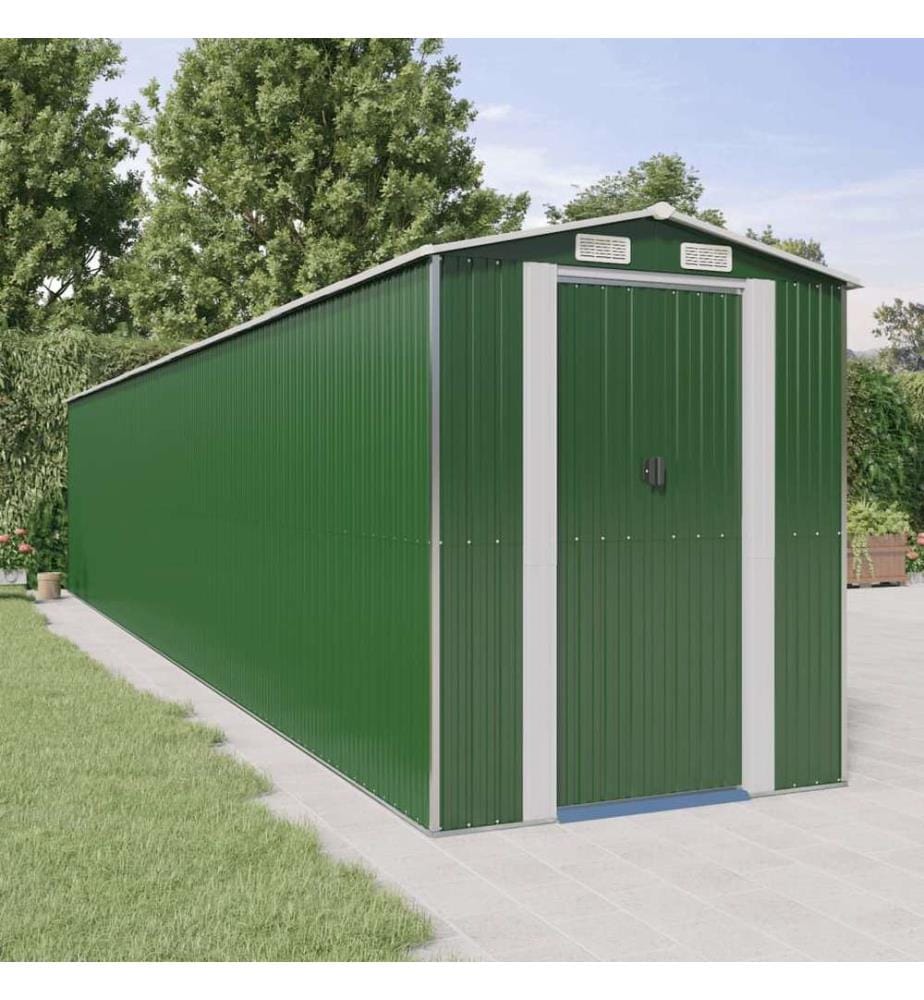 Abri de jardin Vert 192x1021x223 cm Métal galvanisé