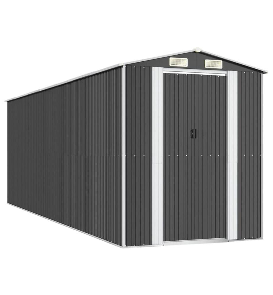 Abri de jardin Anthracite 192x606x223 cm Métal galvanisé