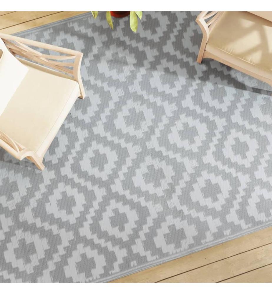 Outdoor-Teppich ARAKIL Grau 190x290 cm PP