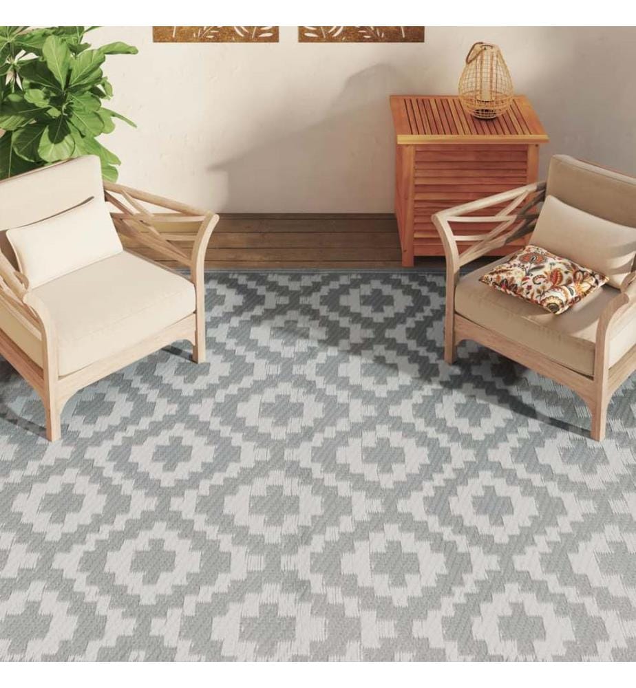 Outdoor-Teppich ARAKIL Grau 190x290 cm PP