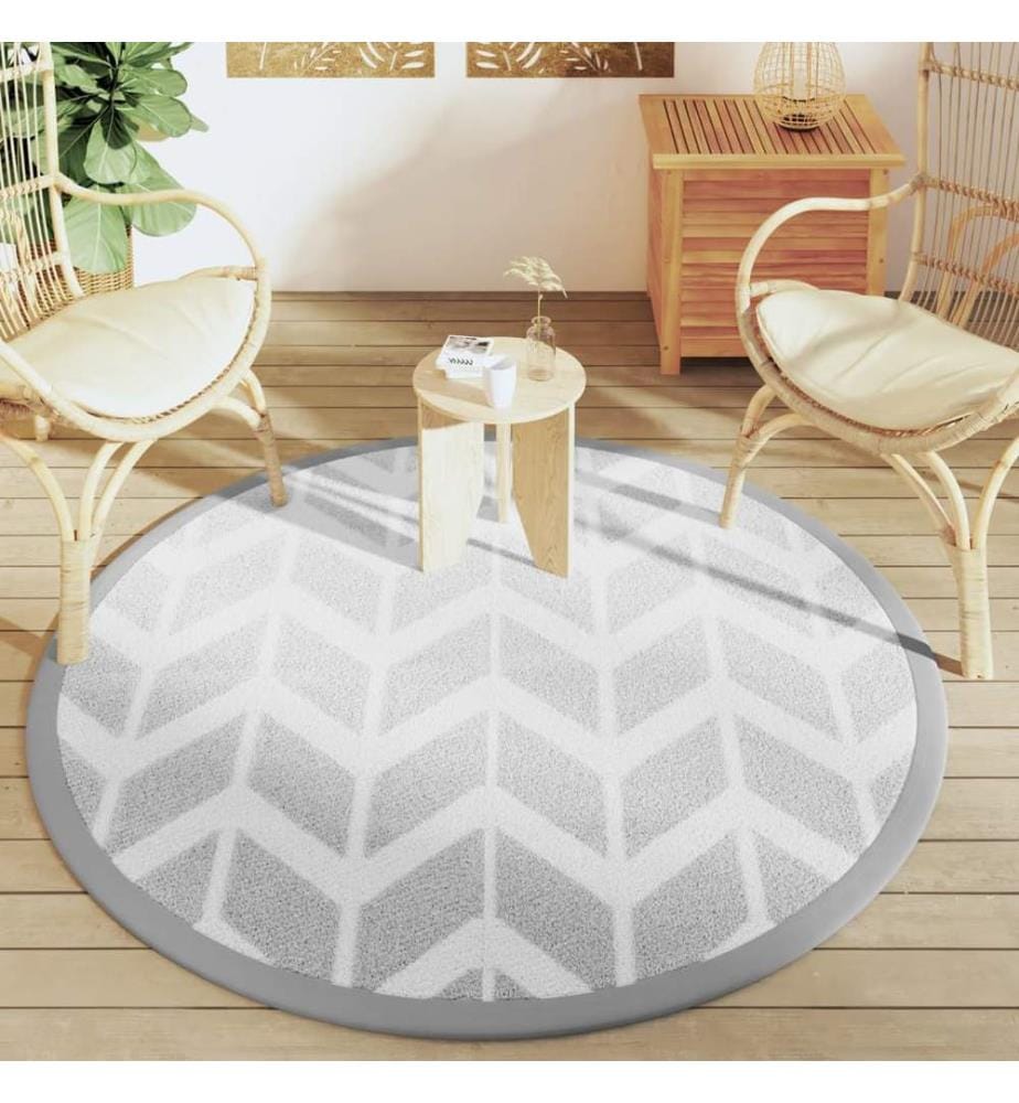 Outdoor-Teppich ARAKIL Grau Ø160 cm PP