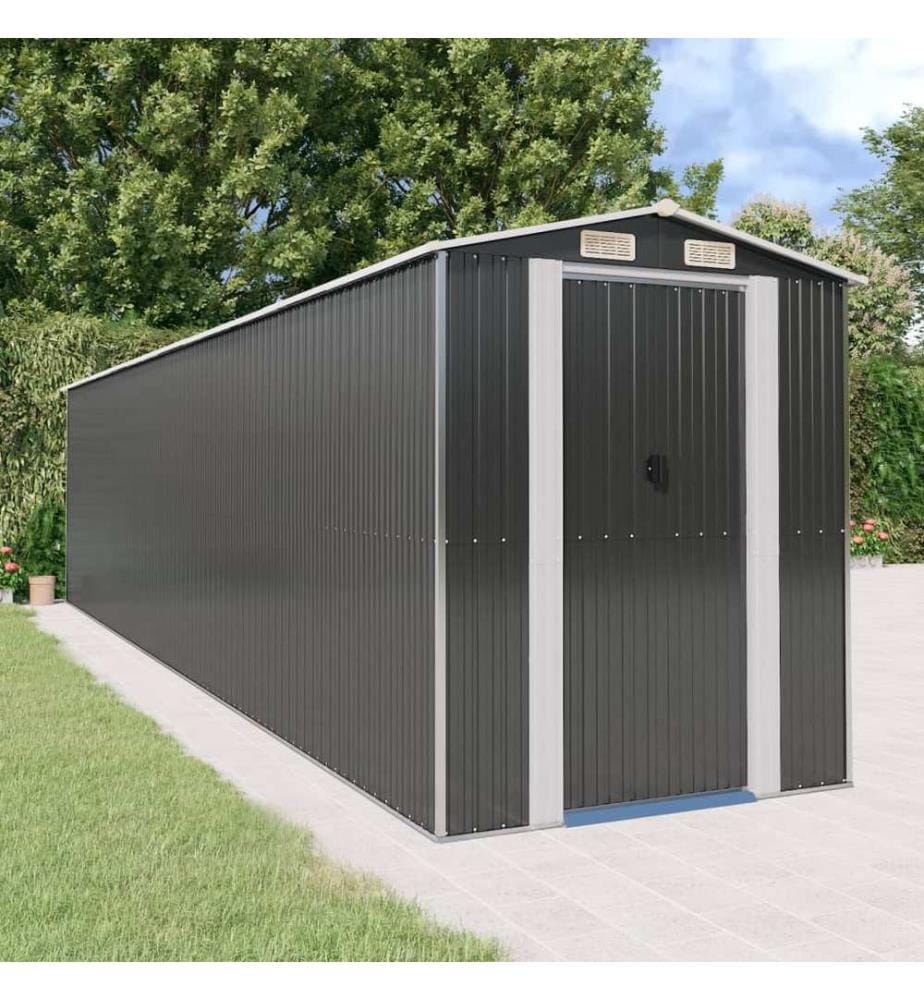Abri de jardin Anthracite 192x855x223 cm Métal galvanisé