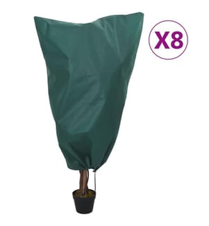 Housses de protection pour plantes avec cordon de serrage 8 pcs