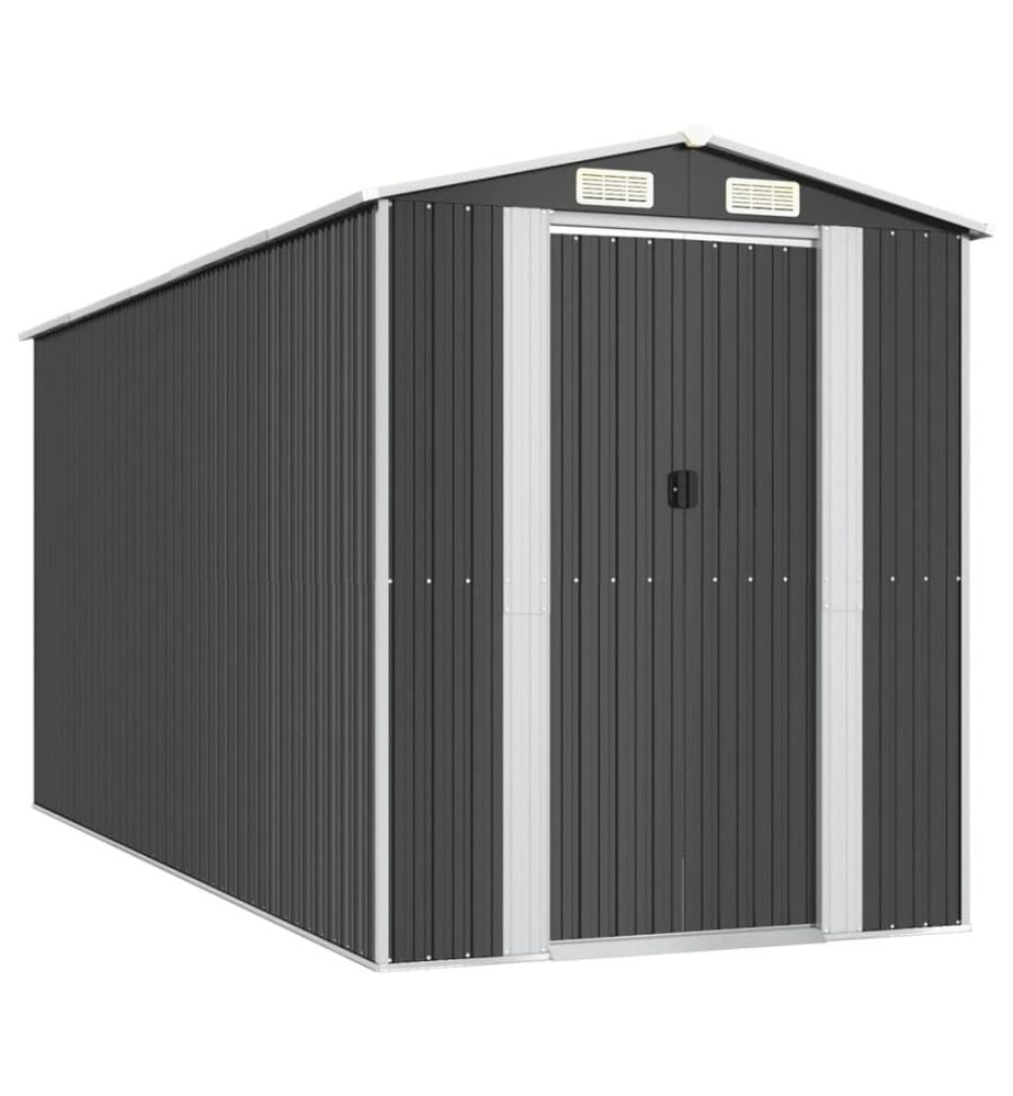 Abri de jardin Anthracite 192x440x223 cm Métal galvanisé
