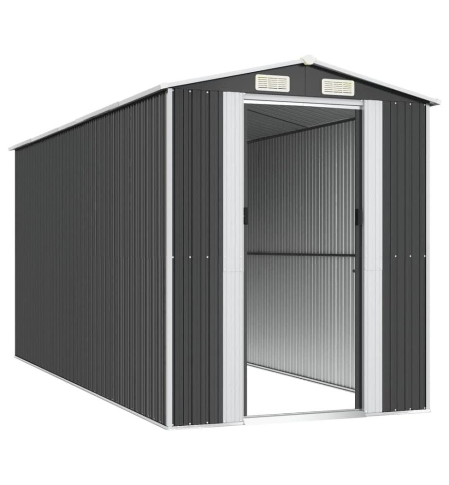 Abri de jardin Anthracite 192x440x223 cm Métal galvanisé