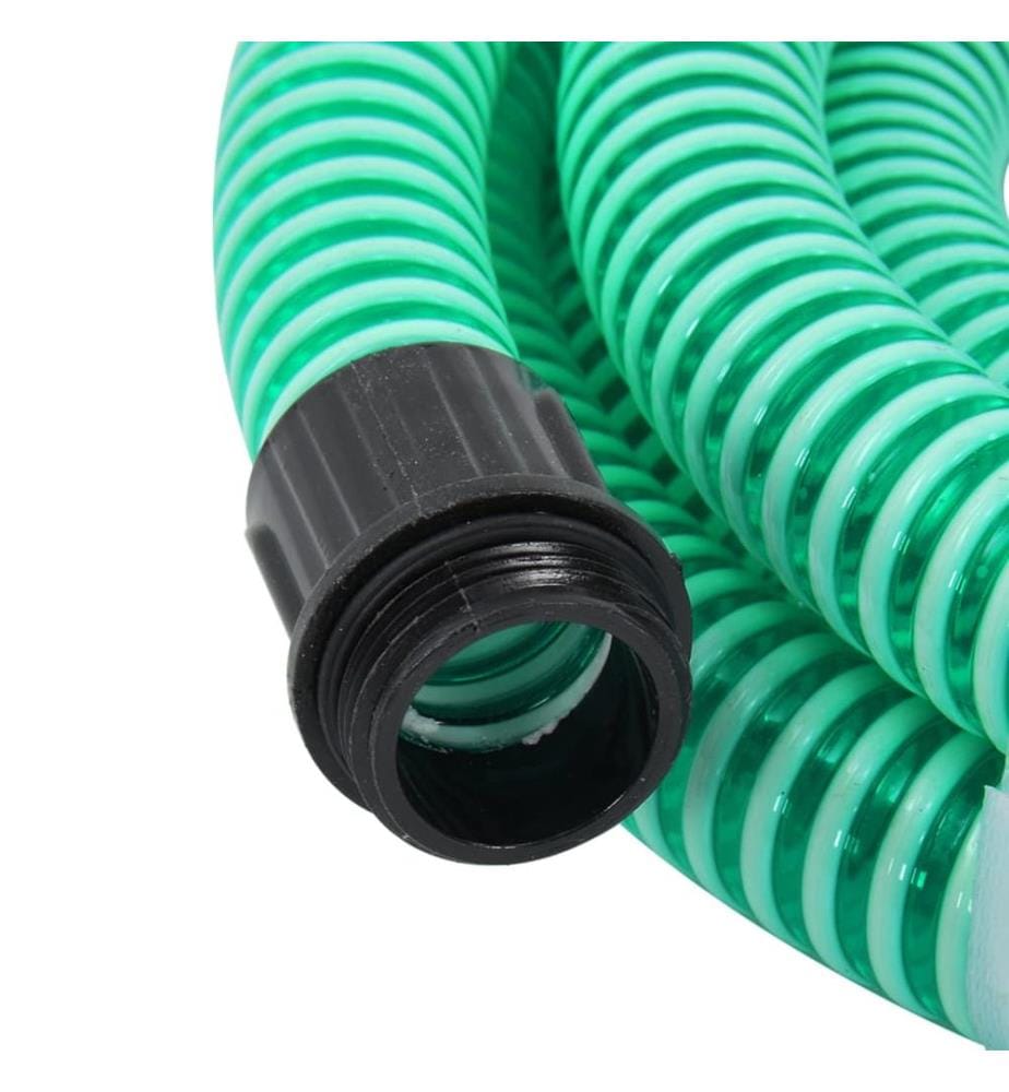 Tuyau d'aspiration avec raccords en laiton vert 1,1' 7 m PVC