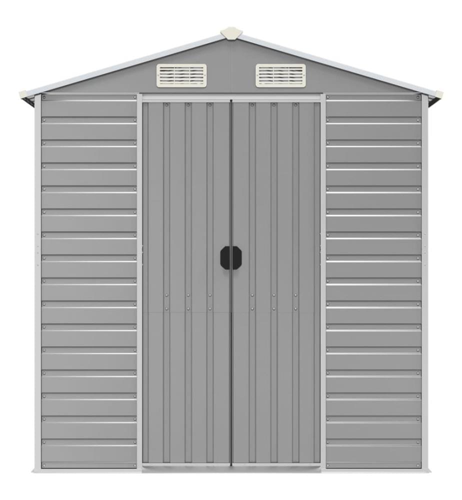 Abri de jardin gris clair 191x130x198 cm acier galvanisé
