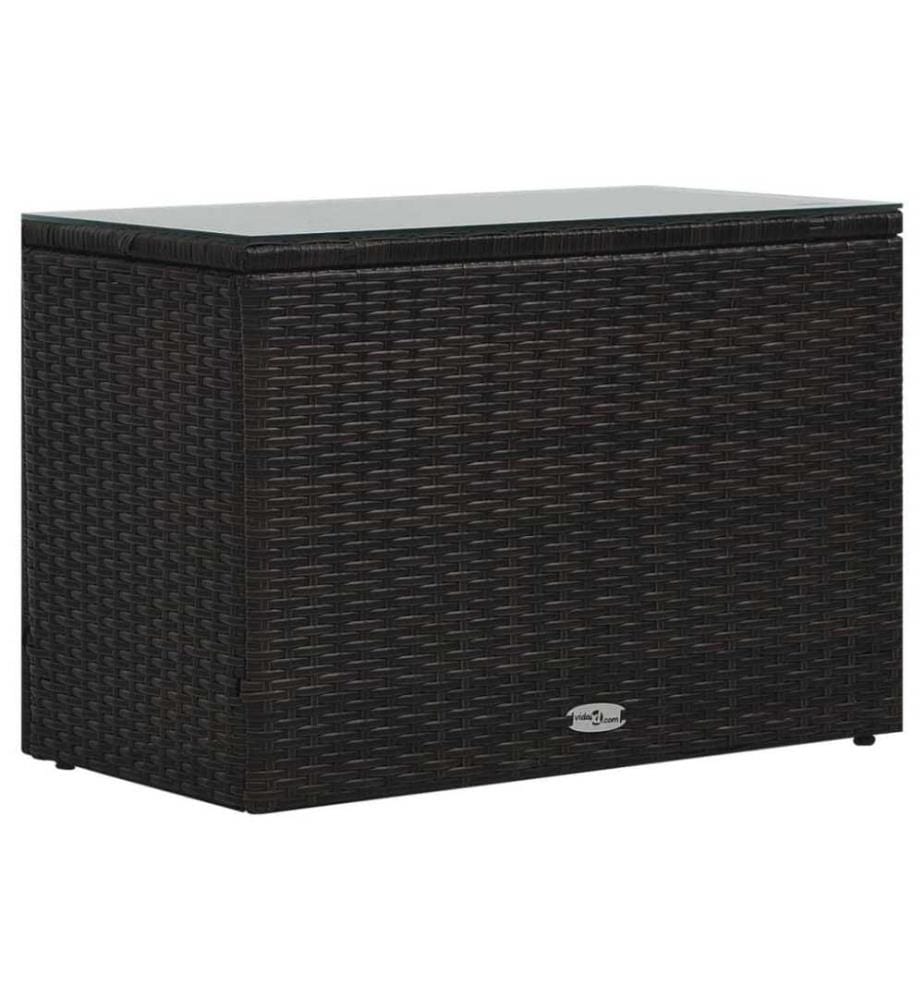 5-tlg. Garten-Lounge-Set mit Auflagen Poly Rattan Braun