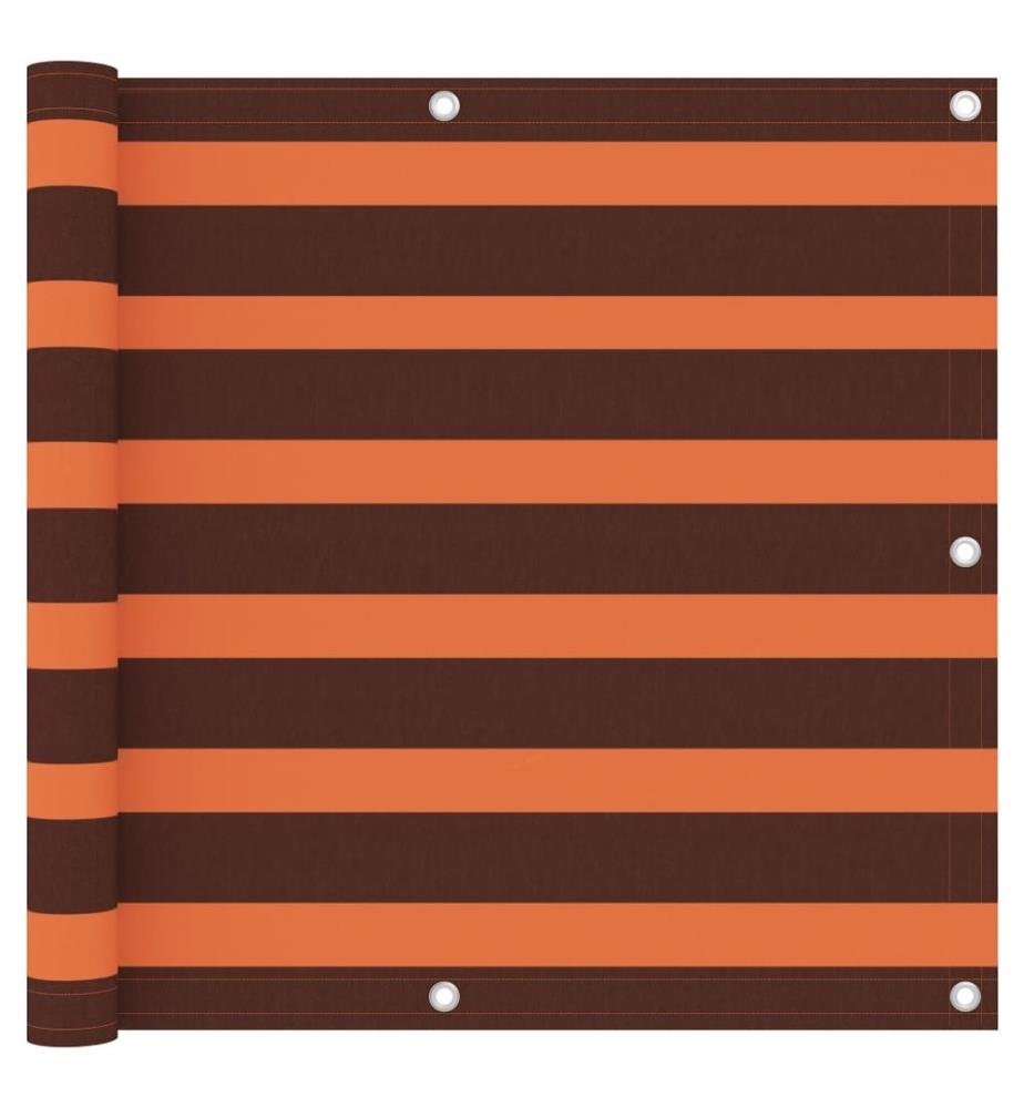 Écran de balcon Orange et marron 90x300 cm Tissu Oxford