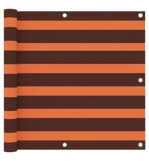 Écran de balcon Orange et marron 90x300 cm Tissu Oxford