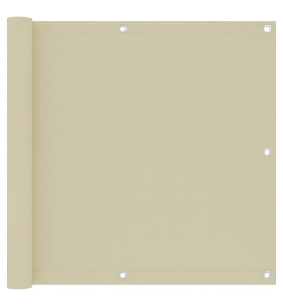 Écran de balcon Crème 90x300 cm Tissu Oxford