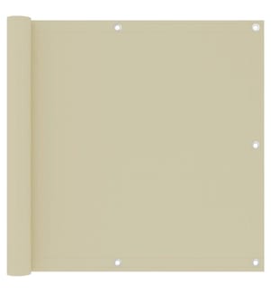 Écran de balcon Crème 90x300 cm Tissu Oxford