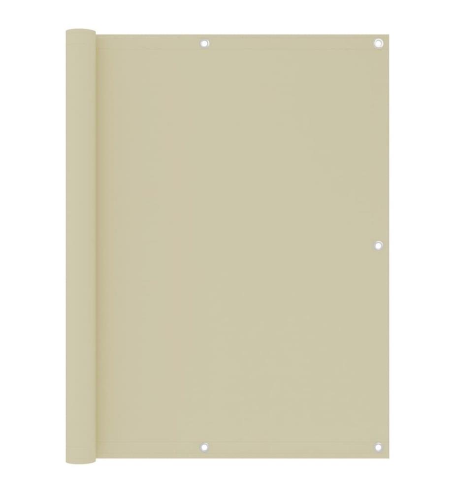 Écran de balcon Crème 120x500 cm Tissu Oxford
