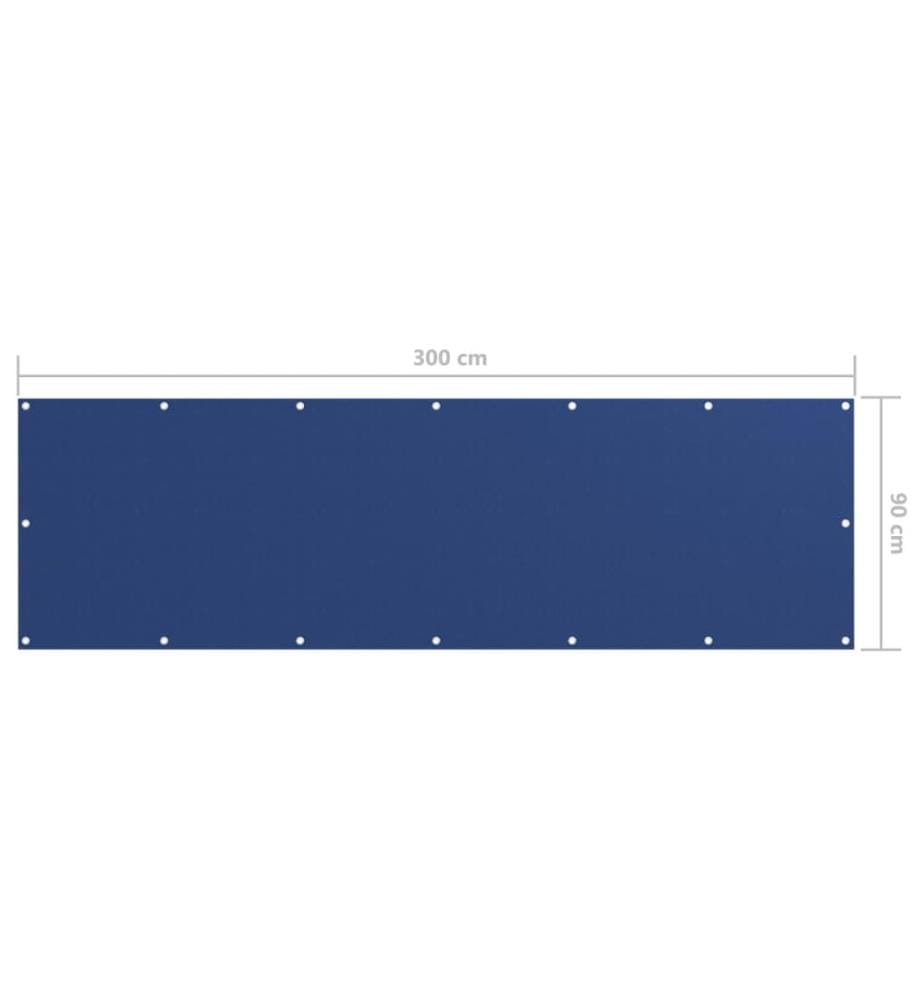 Écran de balcon Bleu 90x300 cm Tissu Oxford
