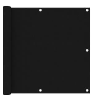 Écran de balcon Noir 90x300 cm Tissu Oxford