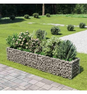 Gabionen-Hochbeet Verzinkter Stahl 270×50×50 cm