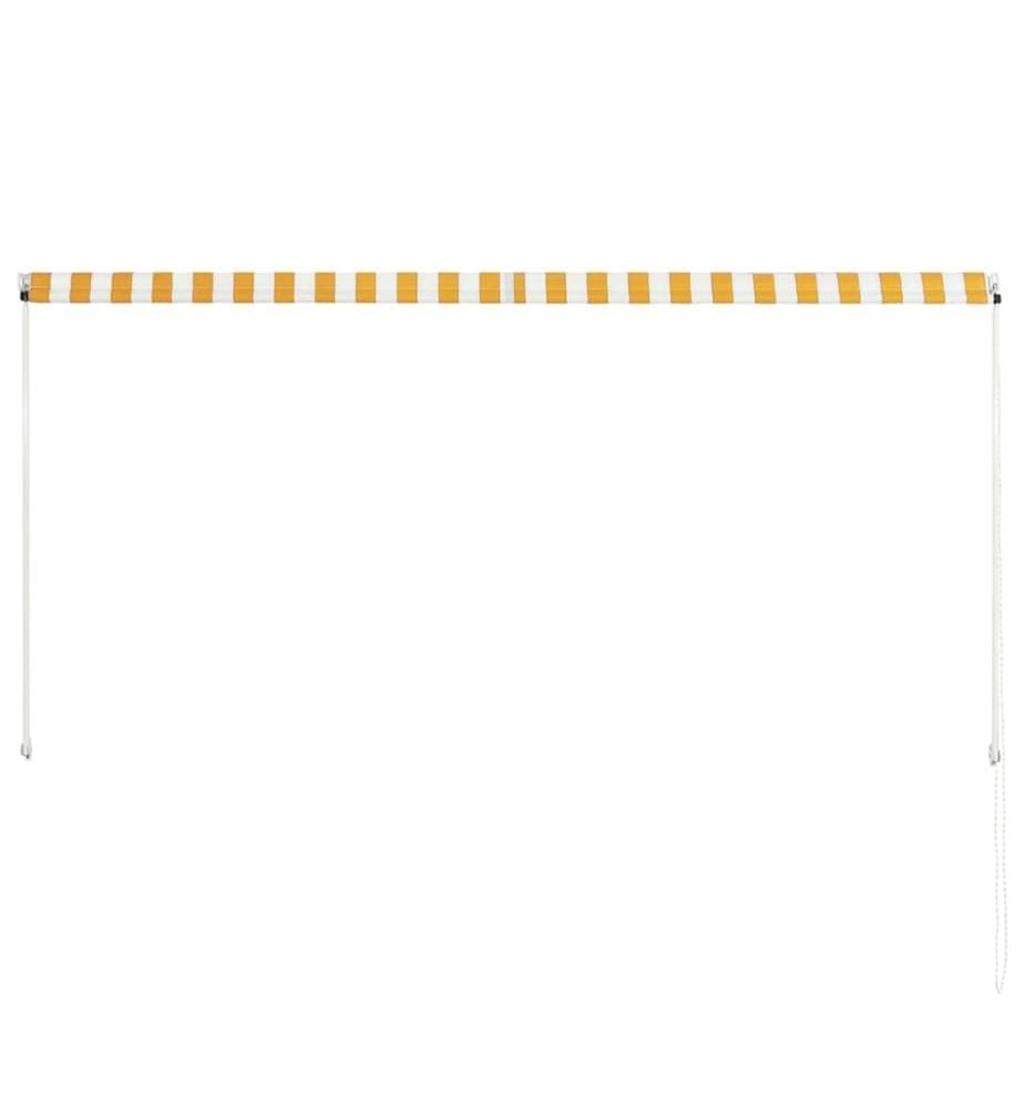 Einziehbare Markise 250×150 cm Gelb und Weiss