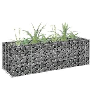 Gabionen-Hochbeet Verzinkter Stahl 90×30×30 cm