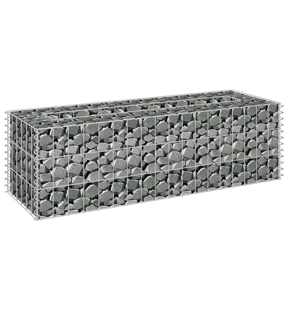 Lit surélevé à gabion Acier galvanisé 90x30x30 cm