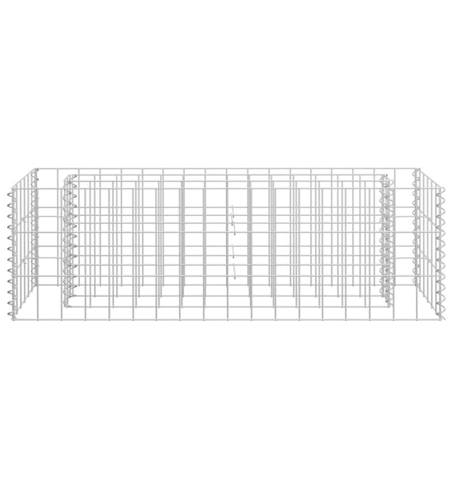 Lit surélevé à gabion Acier galvanisé 90x30x30 cm