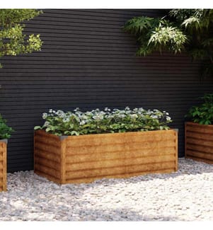 Garten-Hochbeet 100 x 50 x 36 cm Cortenstahl