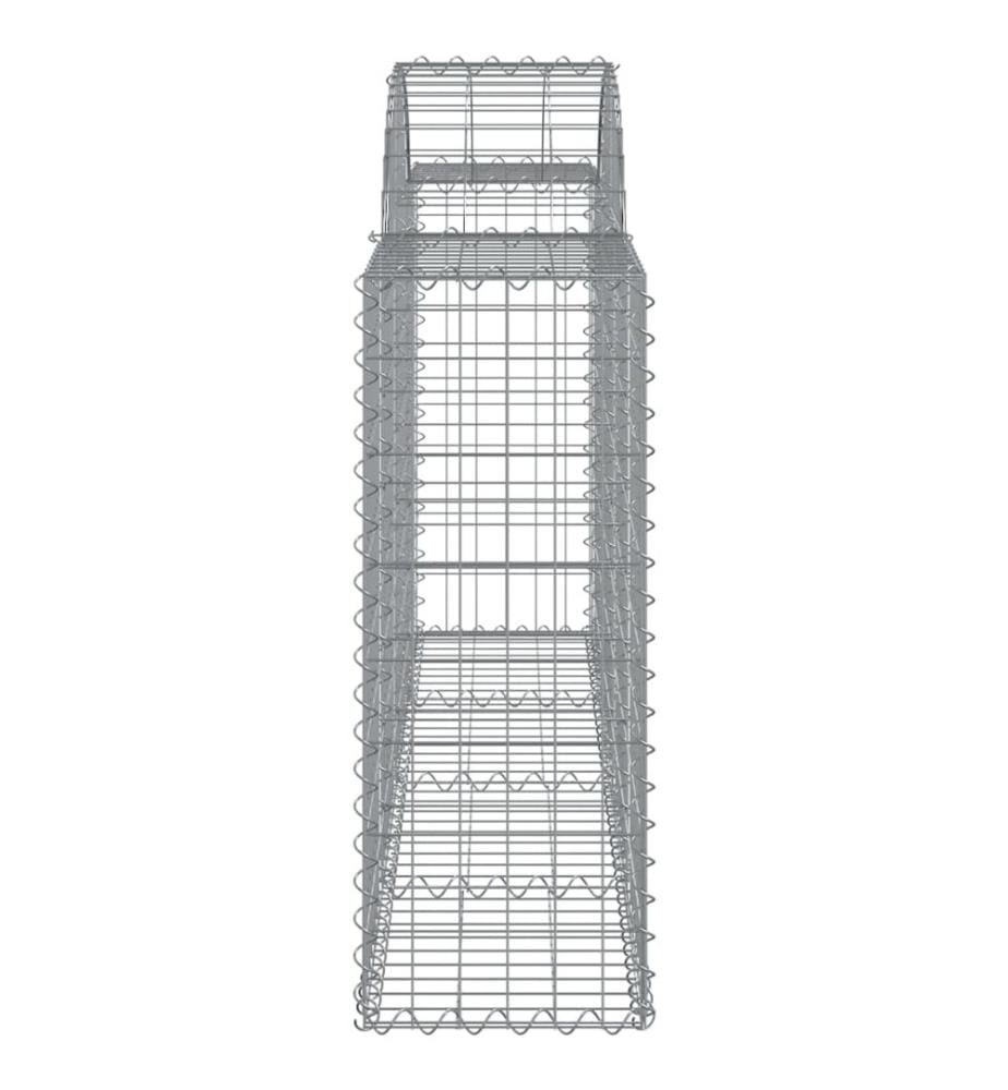 Panier de gabions arqué 200x30x80/100 cm Fer galvanisé
