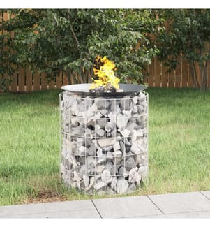Foyer en gabion Ø 50 cm Fer galvanisé