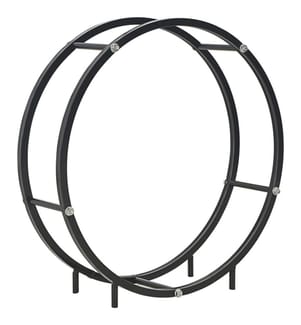Brennholzregal Schwarz 70 x 20 x 70 cm Stahl