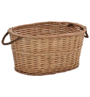 Holzkorb mit Tragegriffen 56x40x28 cm Natur Weide